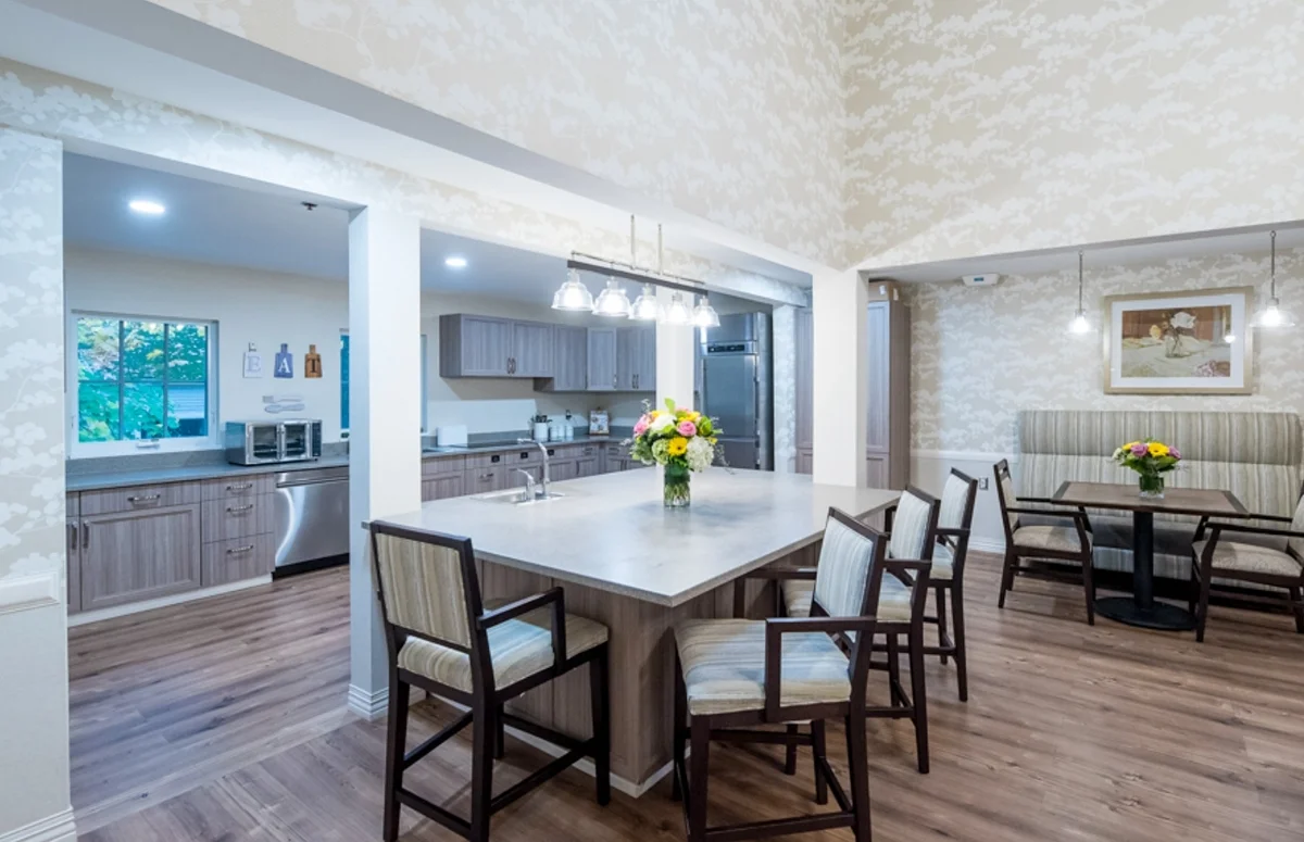 kitchen and large island