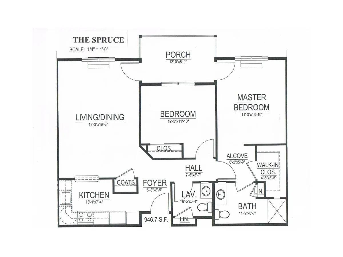 The Spruce floorplan